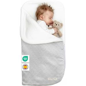MIMUSELINA Sacco Nanna Invernale 0-6 Mesi Universale | Per Passeggino, Culla e Ovetto | Copertina Neonato Invernale Cotone Morbido e Caldo | 2 in 1: Sacco 92x46 cm o Coperta 92x92 cm