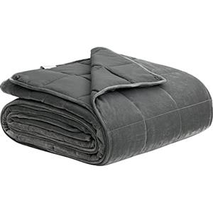 WOLTU Coperta Ponderata per Adulti, coperta pesante in microfibra, coperta terapeutica rilassante con Perle di Vetro, migliora il sonno, 150x200 cm, 9kg, Grigia