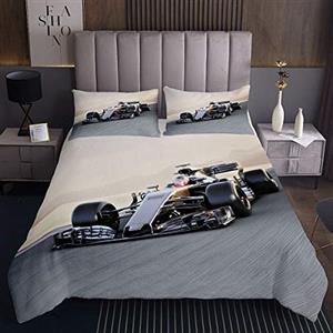 Loussiesd Set di coperte per auto sportive da corsa e sport estremicopriletto trapuntato per auto sportiveautosportcompetizione in microfibracollezione di da letto per camera singola170X230cm