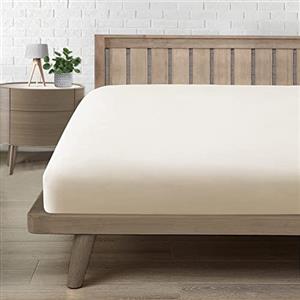 Poligino Lenzuolo Sotto con Angoli Matrimoniale 160, Lenzuolo in Premium Microfibra Certifié Oeko-TEX®, Lenzuola Letto Matrimoniale Confortevole Morbido Traspirante Beige 160x190/200 H30 cm