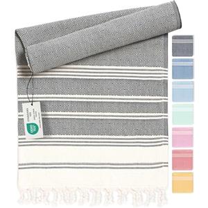 Fit-Flip Telo hammam - asciugamano mare cotone antisabbia XXL - asciugatura rapida - teli sauna fouta, asciugamani spiaggia ideale come sarong e per doccia - Antracite - 200x200cm Diamond