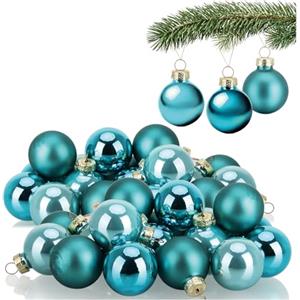 COM-FOUR® 40x Palline di Natale - decorazioni per l'albero di Natale - palline di vetro Ø 3 cm - Decorazione natalizia - piccole palline di Natale in vero vetro per Natale