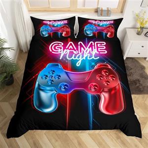 Homemissing Set di Biancheria da Letto per Gamepad Multicolore con Stampa per Videogiochi - Set per Bambini e Ragazzi, 2 Pezzi per Letto Singolo