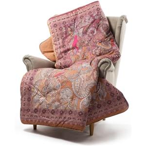 Caleffi Scaldotto- Plaid Divano e Letto 130x170 100% Morbido Cotone Pettinato Caldo Avvolgente, Copridivano Copriletto Trapuntato Artigianale Lavabile Anallergico, Coperta Copri Divano e Copri Letto