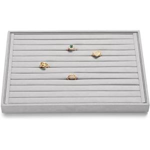 Oirlv Vassoio per gioielli in microfibra grigio