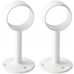 SAYAYO Bastone per Tende da Soffitto Acciaio Inox Supporto, Staffa di Montaggio con Viti ad Espansione per Asta Appendiabiti Guardaroba per Appendere, 32mm 2 Pezzi