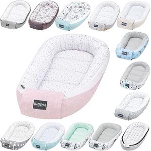 Bellochi Growing in style Bellochi Riduttore Lettino per Neonato, Riduttore per Culla - Antisoffoco, 100% Cotone - Cuscino Riduttore, Cocoon a Baby, Baby Nest - 90 x 60 cm - Aurora