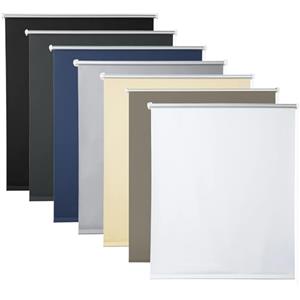 WOLTU Tenda a Rullo Interni Oscurante Klemmfix senza Fori 50 x 150 cm Bianco, Tenda Avvolgibile Oscurante per Protezione Solare con Morsetti e Catene per Finestre e Porte