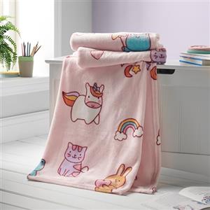 Catherine Lansfield Kids Forever Together Coperta in pile, 130 x 170 cm, colore: pastello