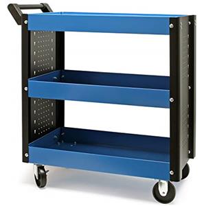 Wiltec Carrello portautensili a 3 ripiani con freni Porta attrezzi con ruote