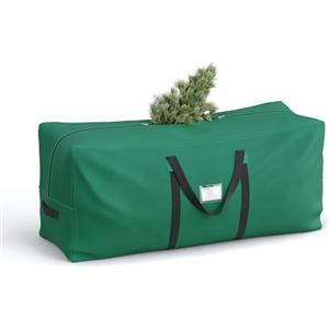 SONGMICS Custodia Porta Albero di Natale, Sacco per Albero Artificiale fino a 210 cm, Borsa in Tessuto Oxford 600D Impermeabile e Antipolvere, Pieghevole, Maniglie Spesse, Verde RXS003G03