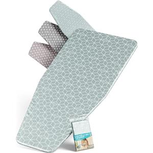 ARCOL Copriasse da Stiro ad Elastico Compatibile per Asse da Stiro Foppapedretti - Made in Italy - Ricambio Copertura asse da Stiro 100% Cotone - Telo asse da stiro (Copertina, Verde Stampa Moderno)