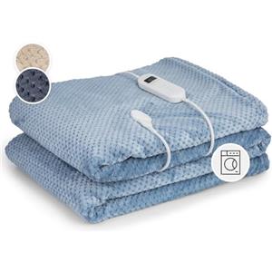 Klarstein Matrimoniale XXL, Coperta Termica Elettrica 200x180 cm, Scaldaletto Matrimoniale Elettrico 9 Livelli di Temperatura, Lavabile in Lavatrice, Coperta Elettrica per Letto e Divano