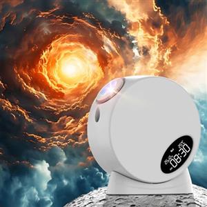 MERTTURM Proiettore Stelle Soffitto, Proiettore Galassia Meteora+Orologio, 13 Dischi per Pellicole con Sistema Solare Effetto Nitido Planetario per Bambini, Adulti, Regalo per Festival