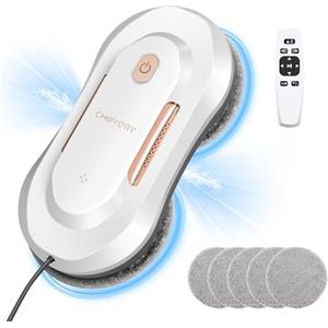 CHOVERY Robot Lavavetri, Robot per la pulizia delle finestre, con funzione spray, lavavetri automatico, robot elettrico con doppio spray d'acqua,3800PA Robot Lava Vetri Elettrico con Telecomando