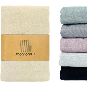 MOMOMUS Copriletto Leggero Multiuso - Sottile, Pratico, Confortevole - Ideale come Copri Letto, Telo Copridivano e Telo Copritutto per Arredo, Divano e Poltrona - Beige, 170 x 260 cm