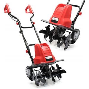 Wiltec Motozappa elettrica per giardino, 1500 W 400 rpm, 24 lame, Elettrozappa Fresa per orto