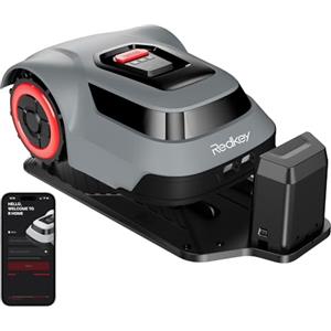 Redkey MGC500 Robot Tagliaerba,Max. 800m²,Rilevamento Delle Rotture del Cavo,Pendenza di Salita 45%, Regola in Modo Intelligente l'altezza di Taglio,Controllo Delle APP,Muting Automatico,per Giardino
