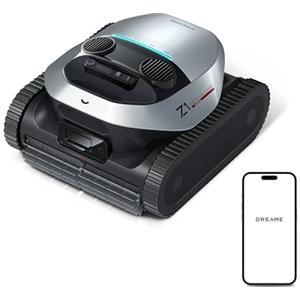 DREAME Z1 Robot Pulitore Piscina Senza Fili, Intelligente e Potente, Pulisce Fondo, Pareti e Linea d'Acqua, Navigazione Automatica, Per Piscine Interrate e Fuori Terra fino a 180 m²