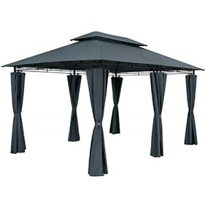 Casaria Gazebo Topas Padiglione 3x4m in Metallo Resistente Idrorepellente con Pannelli Laterali Tendone da Giardino Feste