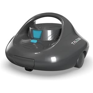 TALOSBO PLECO SE Robot Pulitore Per Piscine, Ricarica 2.5H con 130 Minuti Autonomia, Doppio Motore Trazione Potente, Copertura 80 m²