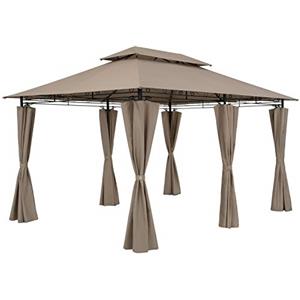 Casaria Gazebo Topas Padiglione 3x4m in Metallo Resistente Idrorepellente con Pannelli Laterali Tendone da Giardino Feste