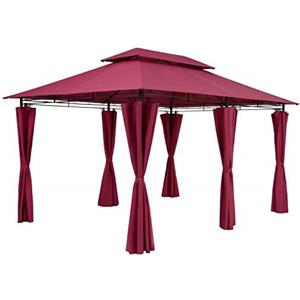 Casaria Gazebo Topas Padiglione 3x4m in Metallo Resistente Idrorepellente con Pannelli Laterali Tendone da Giardino Feste