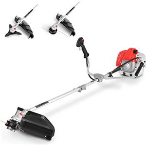GREENCUT GGT650X-1 - Decespugliatore benzina 65cc 4.9hp, motore 2 tempi, 1 testina, 1 disco taglio, manubrio doppia impugnatura, imbracatura sicurezza