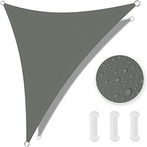OFFCUP Tenda Parasole, 2 x 2 x 2 M Vela Ombreggiante Impermeabile, Vela de SombraTriangular, Protezione Solare Respirante Anti UV, per Esterno, Giardino, Terrazzo, Balcone, Patio (Gris)
