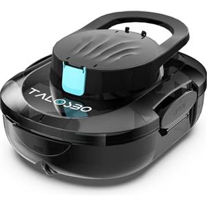 TALOSBO Pleco S1 Robot Piscina Senza Fili, 80 Min di Pulizia, Doppio Motore Aspiratore Piscina, Ricarica 2,5 Ore, per Piscine a Fondo Piatto