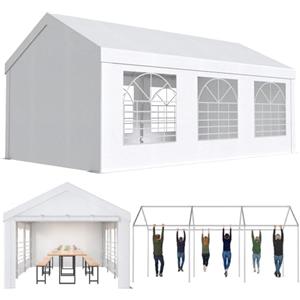 Devoko Tendone per Feste 3x6,Gazebo Esterno Resistente UV 50+,Gazebo da Giardino,Tendone da Esterno per Matrimoni, Feste, Raduni, Riunioni in Giardino,Bianco