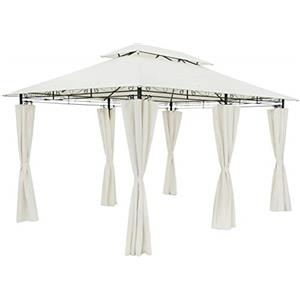 Casaria Gazebo Topas Padiglione 3x4m in Metallo Resistente Idrorepellente con Pannelli Laterali Tendone da Giardino Feste