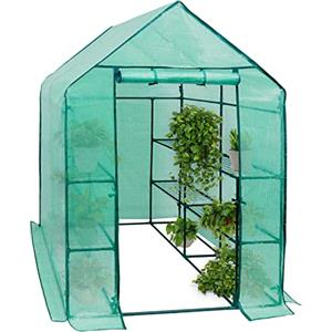 WOLTU Serra da Giardino con Telo in PE Vivaio per Piante Fiori da Balcone e Terrazzo Verde