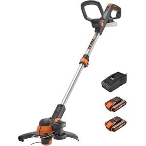 Worx 18V (20V Max) Tagliasiepi senza fili WG163E, Tagliabordi Elettrico a Batteria,Tagliabordi e decespugliatore 2 in 1, Leggero e compatto, PowerShare - 1 Batterie & Caricatore Inclusi