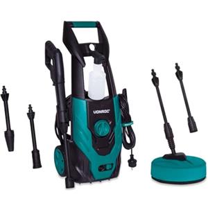 VONROC Idropulitrice 1400W, 110 Bar, 390 l/h, Lancia Turbo, Pulizia Auto, Bici, Terrazze