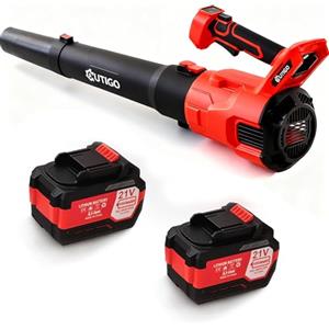 OUTIGO Soffiatore a Batteria, Dotato di 2 batterie da 4,5 Ah, velocità del vento 49 m/s, modalità a doppia velocità, soffiatore per foglie leggero per soffiare le foglie, pulire il cortile