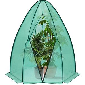 WOLTU Serre de Jardin, Serre d'Hivernage pour Plantes Demi-translucide en PE 130g/m2, Imperméable, Résistante à la Pluie et à la Neige, 160x180cm, Verde