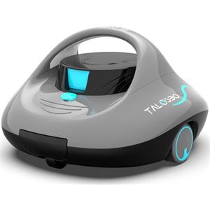 TALOSBO PLECO SE Robot Piscina, 130 Mins di Pulizia Potente, Motori a Doppia Trazione, Ricarica Rapida 2.5H, per Piscine Fuori Terra/Interrate Fino a 80 m²