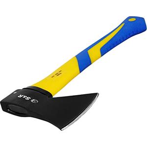 S&R Accetta Spaccalegna I Ascia Taglio Universale 600 gr in Acciaio Forgiato con manico in Fibra di Vetro