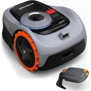Navimow i105E - Kit con Garage S, Robot Tagliaerba Senza Filo Perimetrale, RTK+Vision con Pianificazione Percorso, Auto-Mappatura, Evita Ostacoli Automaticamente
