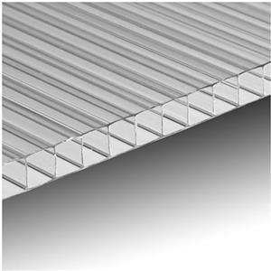Ezooza Lastra policarbonato alveolare spessore 10 mm 200 x 98 cm Trasparente