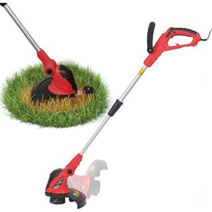 Avilia - Decespugliatore Elettrico 550W con Asta Telescopica Regolabile e Doppia Linea di Taglio, Impugnatura Soft Touch per Giardino Ordinato e Rifiniture Precise