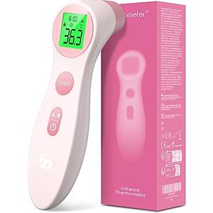 femometer Termometro frontale per bambini e adulti, termometro clinico senza contatto con allarme febbre, lettura immediata e accurata 1s, rosa