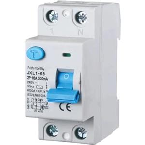 gloca Interruttore Differenziale Puro Salvavita 2P 300mA 220V-6KA CLASSE A 2 Moduli DIN (16 Ampere)