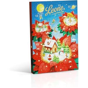 Pastiglie Leone Leone dal 1857 - Calendario Dell'Avvento Classico Leone - Scatola Cioccolatini e Caramelle Assortite - Confezione da 200g - Dolci Scrigni Incantati - Idee Regalo Natale
