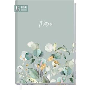 Häfft Taccuino A5 con linee "Foglie di menta" di Trendstuff by Häfft - 124 pagine, 62 fogli - ideale come diario, journal, libro delle idee, quaderno - Sostenibile & rispettoso con il clima