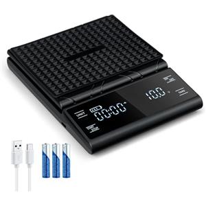 Wigearss Bilancia da Caffè Digitale con Timer, Bilancia di Precisione 5 kg/0,1 g per Espresso e Versamento