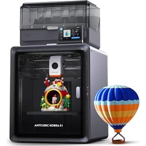 ANYCUBIC Kobra S1 Combo Stampante 3D, Stampa Multicolore, Asciugatura Durante la Stampa, Costruzione CoreXY, Livellamento Automatico LeviQ 3.0, Monitoraggio AI, Lavoro con i Principali Filamenti