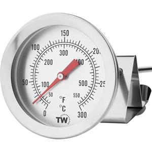 Thermometer World Termometro per caramelle con clip per pentola sonda professionale per la produzione di caramelle - Ideale in acciaio inox Termometro preciso per zucchero