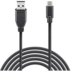 Wicked Chili Cavo di Ricarica PS5 3m (1 Pezzo) Prolunga USB-C | Cavo di Ricarica Rapida per Playstation 5 Dualsense, Switch PRO, Xbox Series X Controller (3m, Protezione attorcigliamenti)